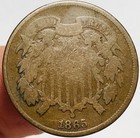 1865 Two Cent Piece 2c Ungraded Civil War Date Us Copper Coin Cc29604