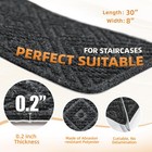 15 Pack 8x30 Black Non-slip Stair Treads  Peel  Stick  Rubber Sheet  Step