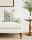 Jillien Harbor Marco Green Blockprint Throw Pillow Cover