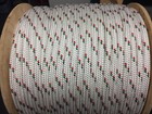 1 2  Arborists Static Double Braid Climbing Rope 600   White Red Or White Green 