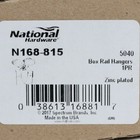 National Hardware N168-815 Box Rail Hangers 1 Pair  Zinc Plated  Made In Usa