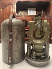 Vintage Heerbrugg Wild T1a Theodolite Survey Level Transit Tool Case   Oak Stand