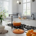 Wowow Pot Filler Deck Mount Stove Faucet Solid Brass Oil Rubbed Bronze Kitchen