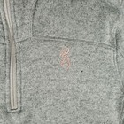 Arc teryx Sage Green Full-zip Sweater With Suede Trim Classic Outdoor Jacket Lg