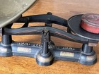 Antique Cast Iron Standard Scale W brass Pan   Weight Counter Top Merchant Scale