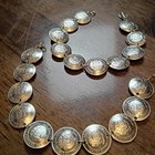 Vintage Coin Bracelet Foreign Silver Tone Peru Variety Lot Of 2 Style 4