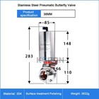 1 5   Tri Clamp Sanitary Pneumatic Butterfly Valve Actuator Single Acting Ss304