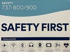 2023 Alaska Airlines Safety Card--737-800 900