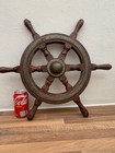 Vintage Ships Wheel  Maritime   Light Brass  Antique Helm  Sailing Collectibles