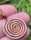 1 Pc Pure Copper Healing Spiral Pendant Locket  Jewelry  Spiritual Kriya