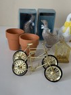 Vintage Metal Doll House Furniture Bicycles Rockers Bird Cage Ducks Ornaments