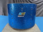 Ludwig 70s Vintage 8x12 Tom Drum Shell Factory Blue Sparkle W  Blue Olive Badge