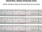 Metal Ruler 16 Inches Stainless Steel  2 Pack  Straight Edge Measuring Ruler