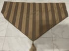 Waterford Gold champagne Stripe Ascot Valences W Tassel 40   x25    set Of 2