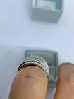4ct Round Cut Real Moissanite Multi Eternity Wedding Ring 14k White Gold Plated