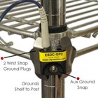 Esd Grounding Clip With Dual Wrist Strap Jack And Ground Snap-pack Of 3