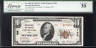 1929  10 Cleveland  Oh National Bank Note Type Ii Legacy 30 Ohio Currency 36991