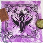 New Purple Goddess Altar Cloth 18   Wicca Pagan Rayon Fringed 