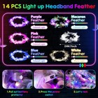 142 Pcs Glow In The Dark Party Supplies  14pcs Foam Glow Sticks  14pcs Light    