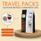 Prefilled Chalice Communion Cups With Wafer Ready To Use - 50 Pack   Travel Bag