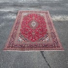 Antique Sarouk Rug 118x149 Hand Knotted Wool Floral Medallion