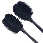 Dnc Back Scrubber For Shower Soft Silicone Bath Body Brush With Long Handle B   