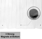 Rv Shower Curtain Liner 47x64 Clear Waterproof Peva 3 Magnets Metal Grommets