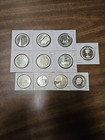 Israel Silver Proof Coin   Medal Lot Of 11 - Qumran  Space  Meir  Begin  Arts