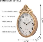 Vintage French Oval Wall Clock Silent Quartz Farmhouse Decor Battery Operated