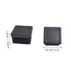 12 Pack 25mm 1   Black Plastic Square Plug  1 Inch  12 Pack  