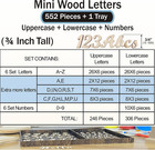 552 Pieces 0 75 Inch Mini Unfinished Wooden Letters Uppercase   Lowercase Unpain