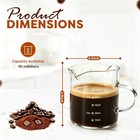 Espresso Cups Set Of 2 4 Oz Double Spouts Cups  Shot Glasses  Measuring Cup With