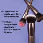 Putty Tools Trio  Set Of 3 Face Makeup Brushes For Putty Products  Helps You Eas