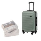 3 Pieces Hardside Carry-on Luggage Set W  Spinner Suitcase   Packing Cubes New