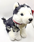 Fao Schwarz Plush Dog Siberian Husky Puppy Toy 10  Realistic Stuffed Animal Nwt