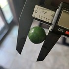 Vintage Art Deco Bakelite Marble Beads In Dark Green Solid No Holes   11 Beads 