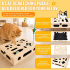 Large Cat Nail File Box  Sturdy Wood With 3 Small Balls   2 Cat Teaser   Claw Sa