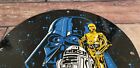 Vintage Star Wars Porcelain Metal Darth Vader Service Station Gas Pump Ad Sign