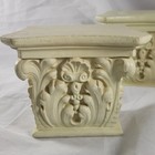 Two Vtg 5  Wall Corbels Chalkware Plaster Ornate Acanthus Shelf Bracket Hanging
