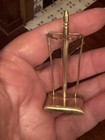 Vintage Ray Fisk Brass 5 Pc Fireplace Tool Set Artisan Dollhouse Miniature 1 12