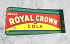 Cola Royal Crown Rare Porcelain Enamel Heavy Metal 18 Inches With Flange