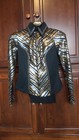 Hobby Horse Silver gold Sequins Showmanship riding Outfit-size Small