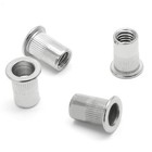 50pcs M5 Rivet Nuts Stainless Steel Rivet Nuts Flat Head Threaded Insert Nutsert