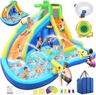 Inflatable Kids Water Slide Bounce House W blower  Water Gun   Splash Pool Cool 