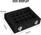 Velvet Jewelry Box 24 Grid Jewelry Ring Display Organiser Box Tray Holder Case