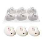 Easter Bunny Cake Baking Mold Tray Cute 6 Holes Silicone  For Chocolate Jelly