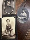 Lot Of 7 Antique Photos 1800s Beautiful Women Ladies New England Cabinet Cards