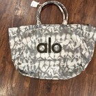 Alo Women s Adult Dance Tote Bag Gray Tie-dye Pattern