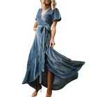 Baltic Born Katelyn Velvet Wrap Maxi Dress Plus Size 2x Nwt