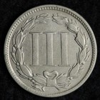 1865 Three Cent Nickel Piece Xf E170 Zaxce